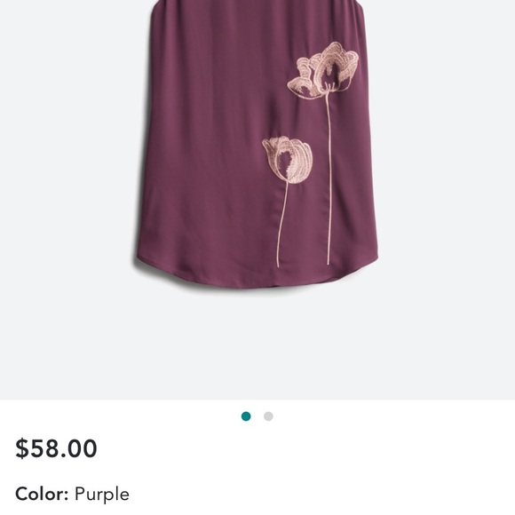 🔴FINAL CLEARANCE🔴
 Purple top with flower detail - Picture 8 of 8